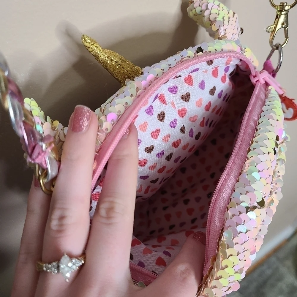 TY Fantasia Sequin Unicorn Crossbody Purse
